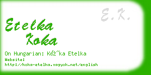 etelka koka business card